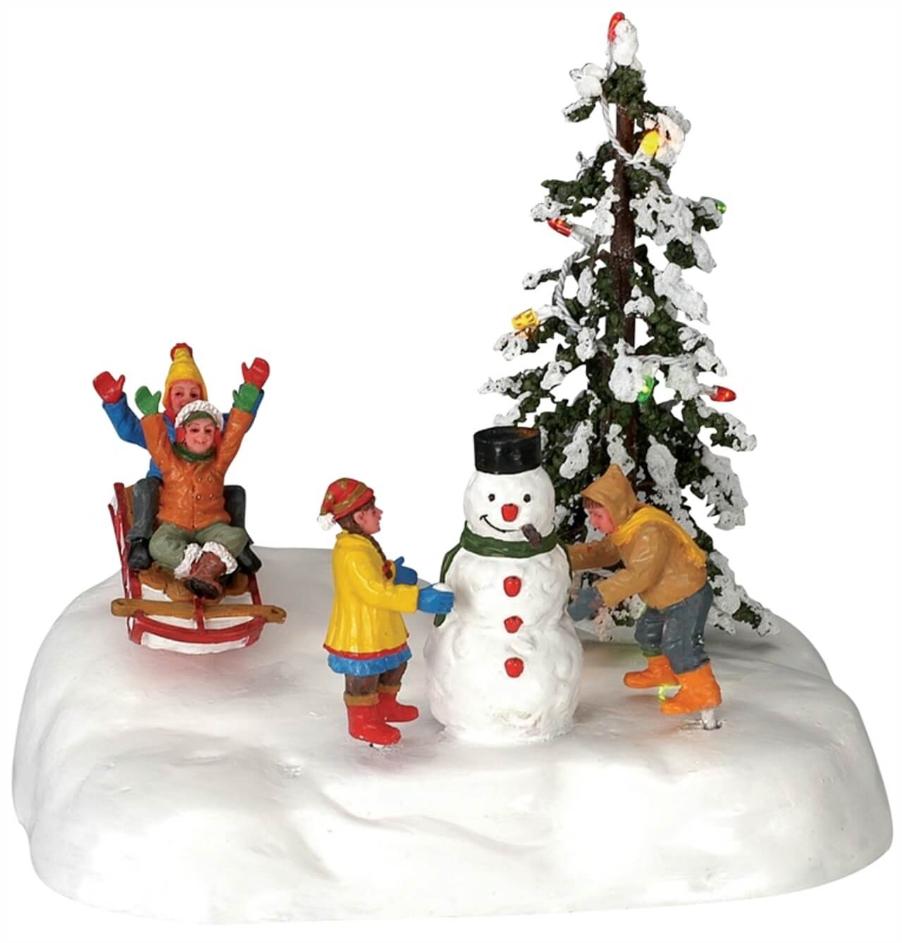 Статуэтка «Дети лепят снеговика», от бат.