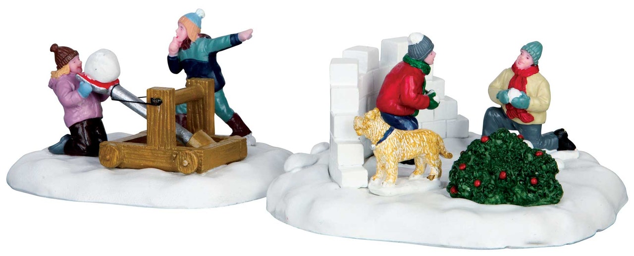 Набір з 2х статуеток “Снігова перестрілка” Фото 2